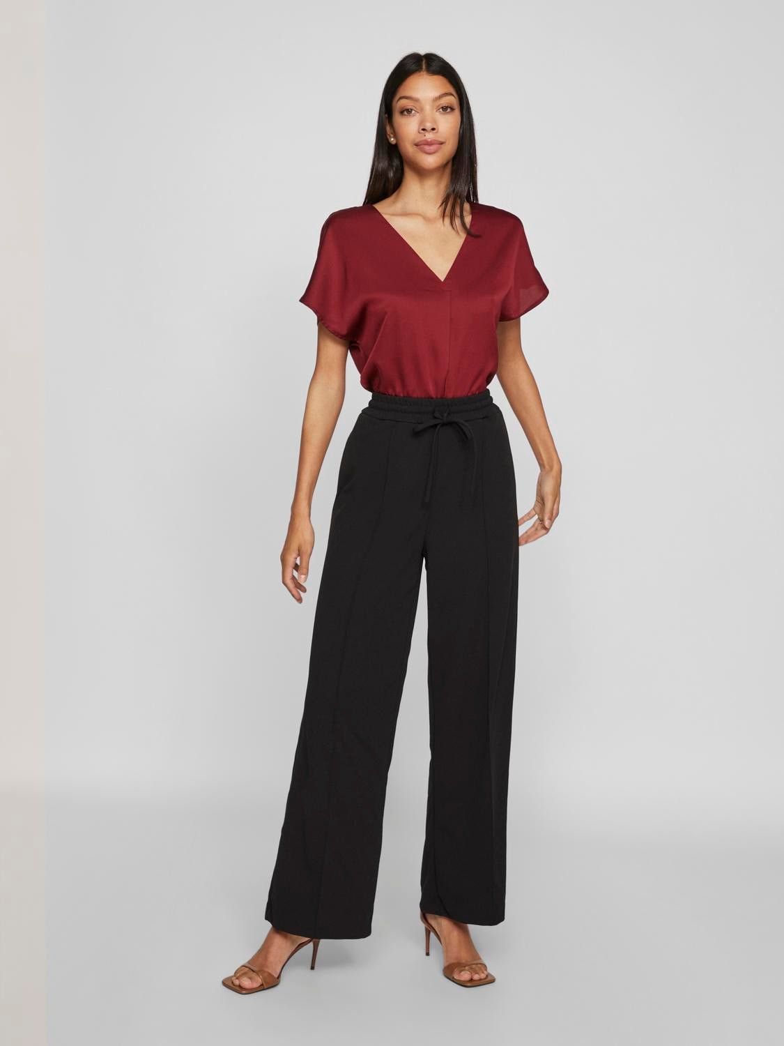VICLUA Trousers - Black Beauty - VERO MODA & VILA Bergvik